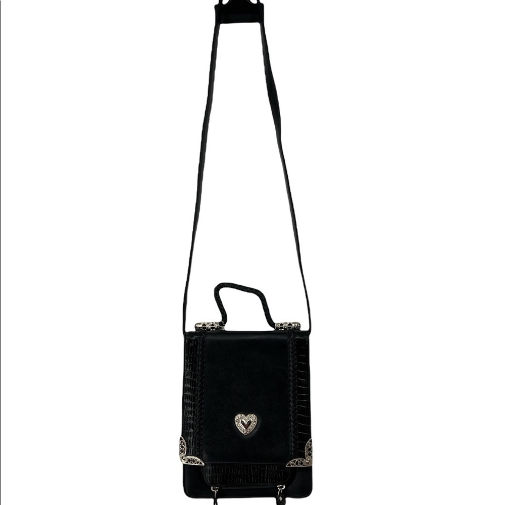 Genuine hand, crafted leather Crossbody Multi function black bag NEW